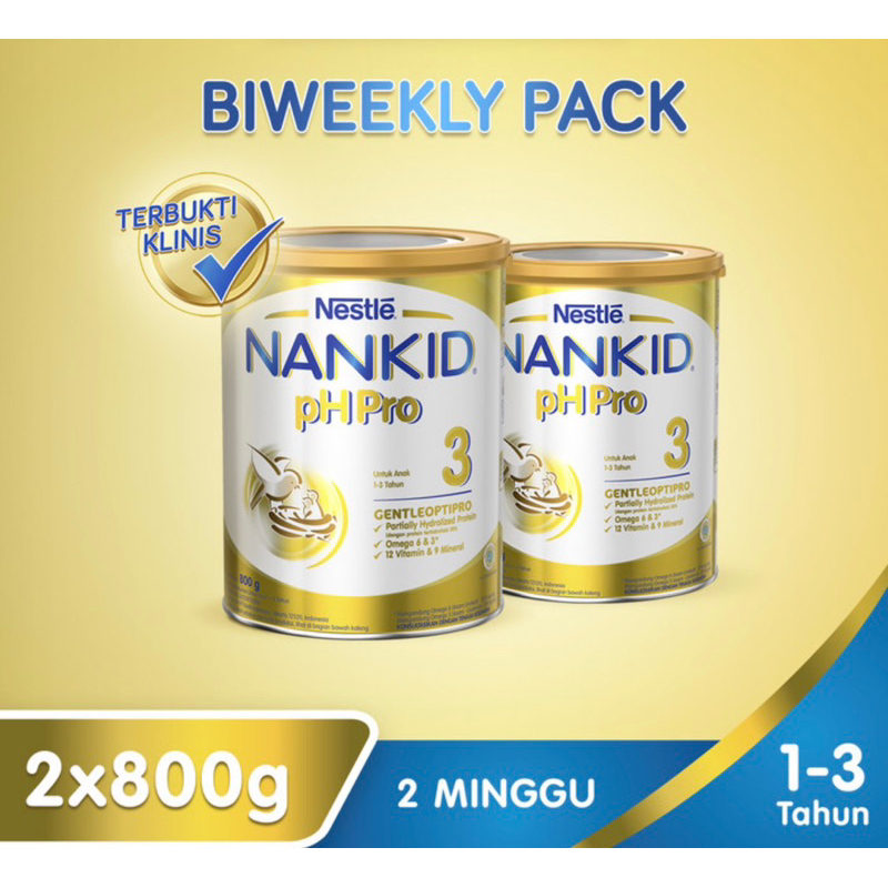 NESTLE NAKID 3 PH PRO PLAIN SUSU ANAK PERTUMBUHAN