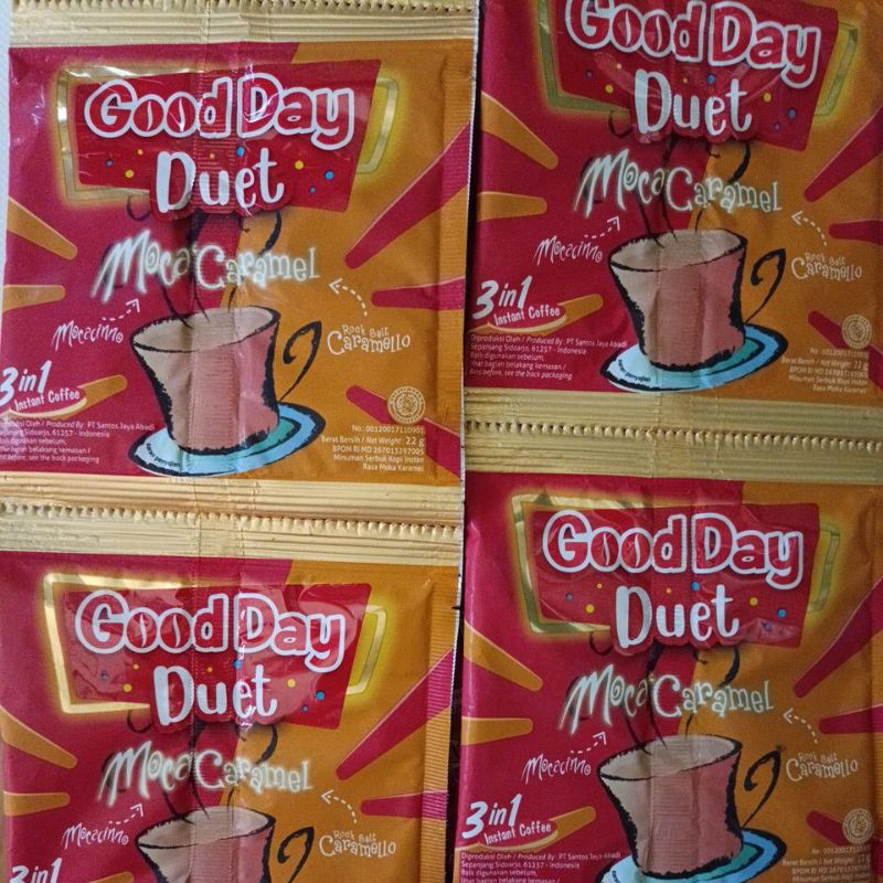 

KOPI BUBUK INSTAN GOOD DAY DUET MOCA CARAMEL 22g