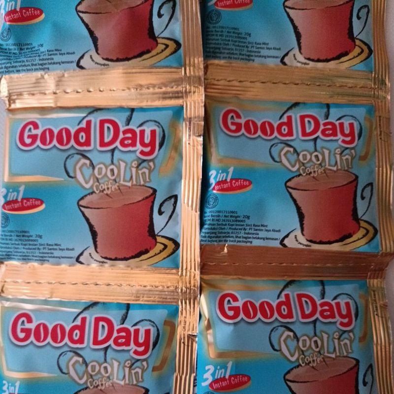 

KOPI BUBUK INSTAN GOOD DAY COOLIN' COFFEE 20g (10 bungkus/SERENTENG)