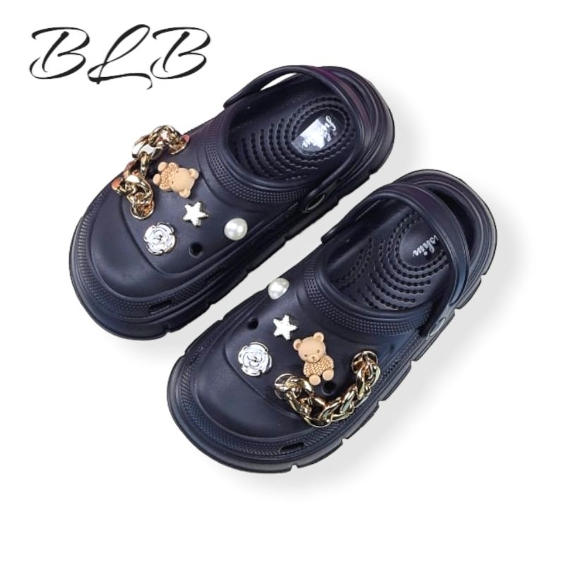 Sandal Anak Perempuan Kekinian Sandal selop Anak Cewek tali Belakang Motif Import Sandal Baim Anak Perempuan Import Eva Rubber Nyaman Trendy