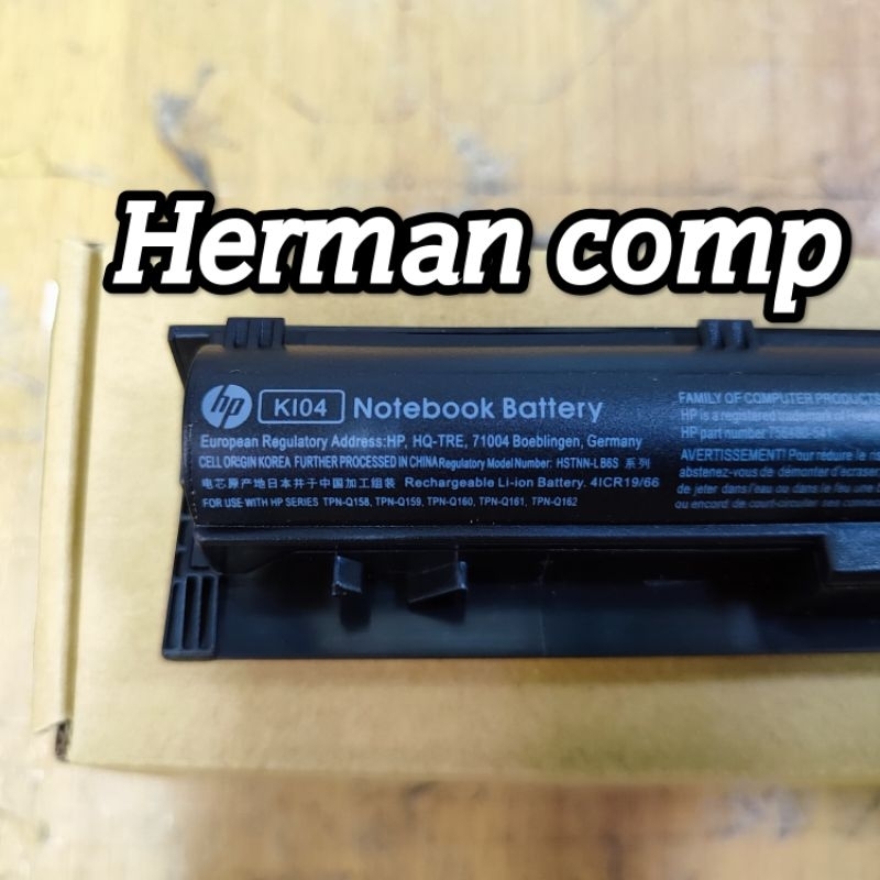 Original Baterai Hp Pavilion 14-AB 14-AB000 14-AB130TX 14-AB131TX 14-AB132TX 14-AB133TX 14-AB134TX 14-AB135TX KI04 HSTNN-LB6S