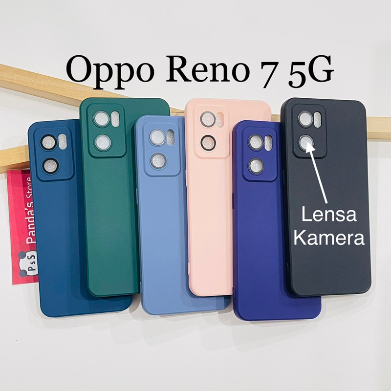 Case Oppo Reno 7 5G Lenspro Makaron Full Color Softcase Pro Lensa