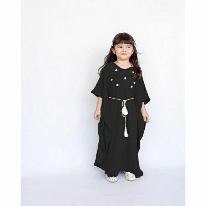 Khalisa kaftan anak terbaru / gamis kaftan anak lebaran cantik / kaftan anak usia 6-12 tahun