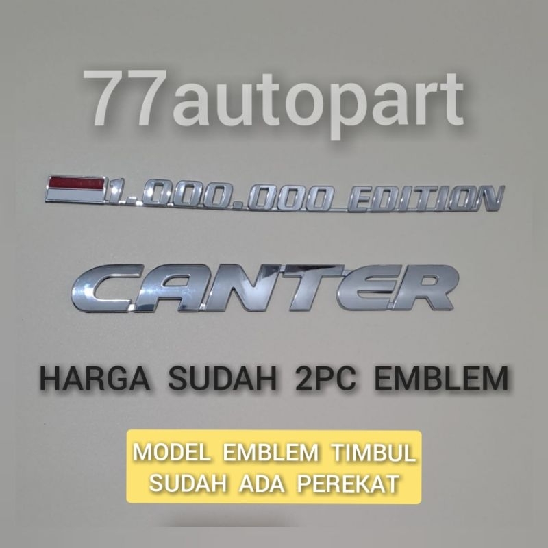 emblem canter dan 1 juta edition harga sudah 2pc emblem