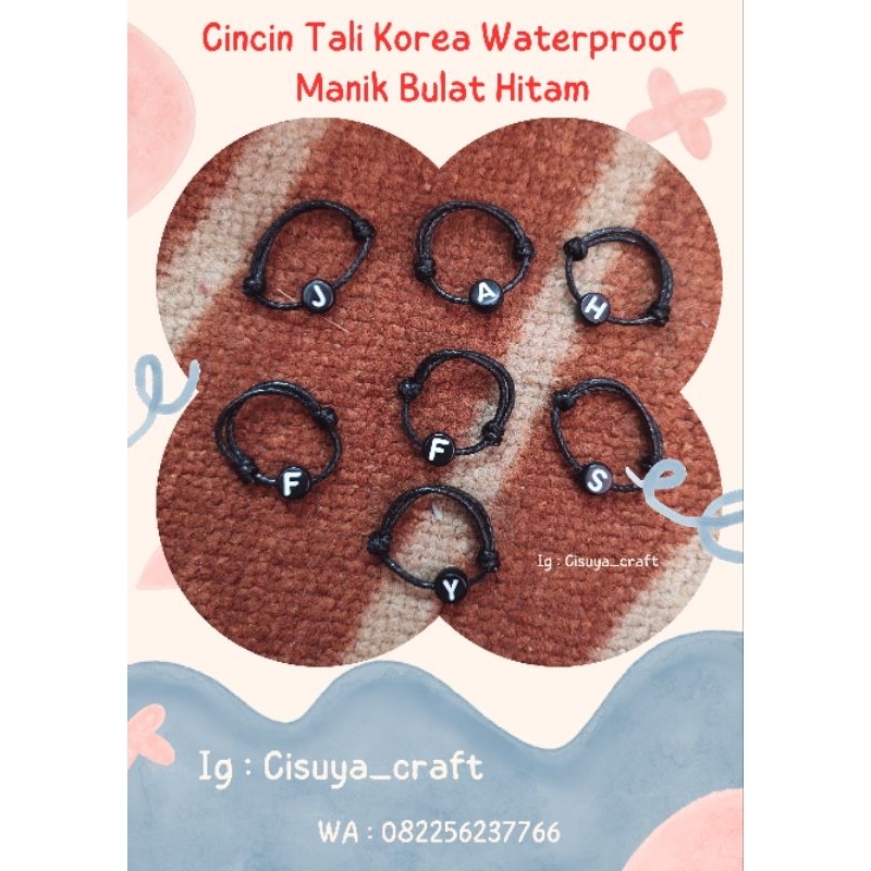 CINCIN INISIAL HURUF HITAM