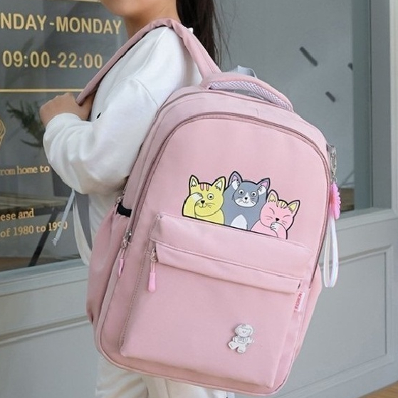 Promo Backpack Anak Perempuan Tas Fashion Anak  Tas Ransel Sekolah Anak Perempuan SD SMP SMA Tas Mot