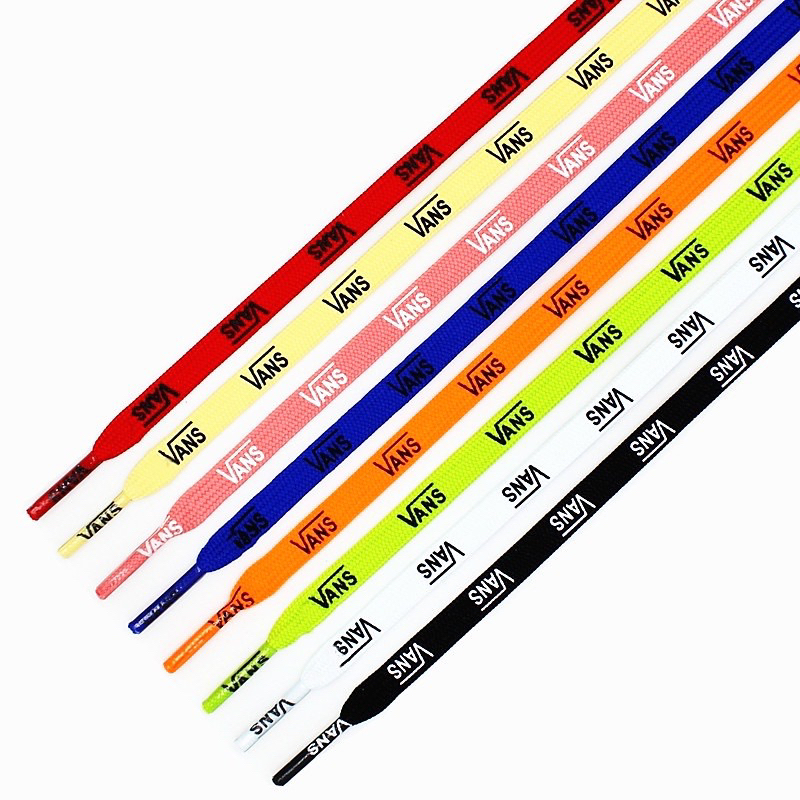 TALI SEPATU MOTIF TULISAN LOGO VANS WARNA WARNI - COLORFUL SHOELACES - UNISEX HYPE BEAST - IMPORT