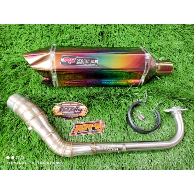 KNALPOT RACING R9 VALENCIA UNTUK NMAX AEROX BEAT VARIO MIO LEXY PCX