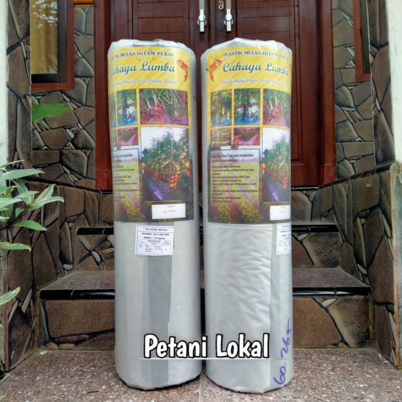 Plastik Mulsa Hitam Perak 7,5 Kg Ukuran Lebar 120 Cm Panjang 265 Meter  Cap Cahaya Lumba