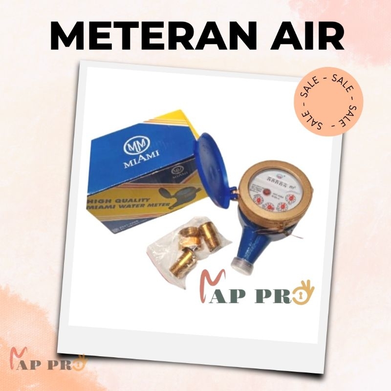 Meteran Air PDAM PAM Body Besi MIAMI / CHETI  4 Jarum SNI