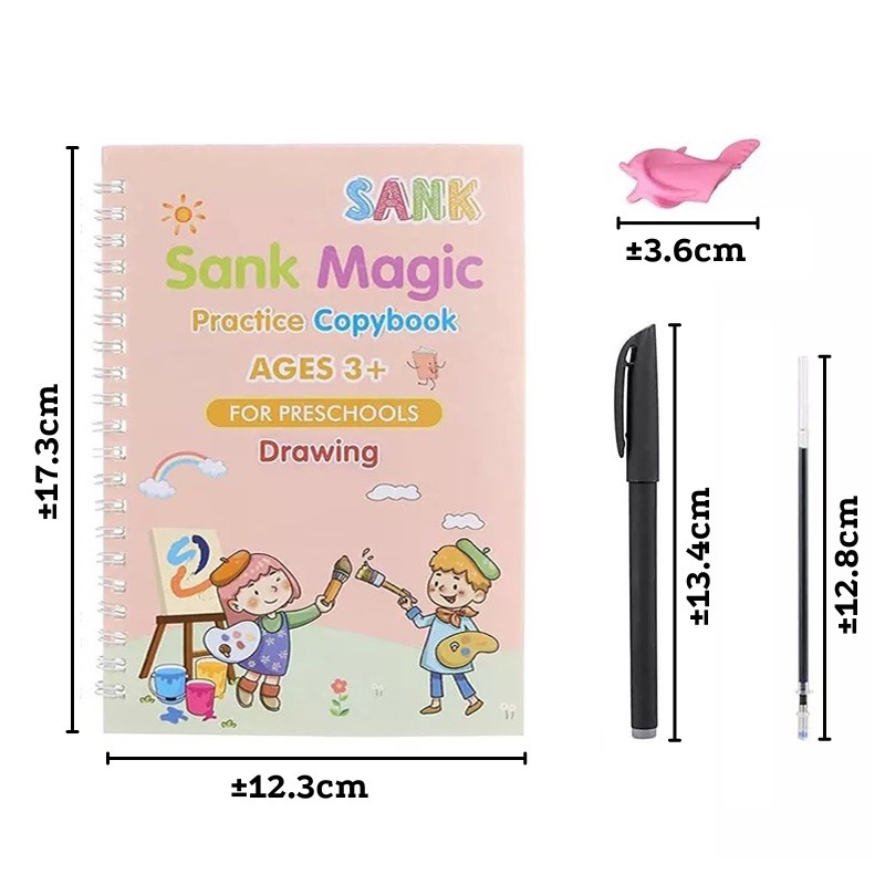 SANK MAGIC-BUKU LATIHAN MENULIS TRACING UNTUK ANAK UMUR 3+