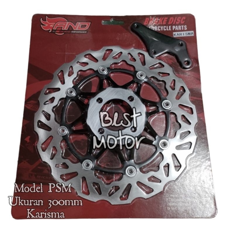 Piringan Cakram Karisma - Supra 125 Lebar 300mm Model PSM Plus Breket 4 Lubang