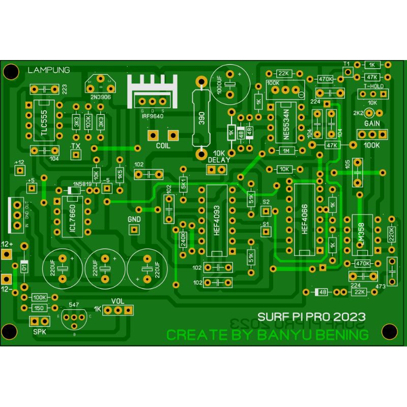 Surf pi pro kit mesin metal detektor