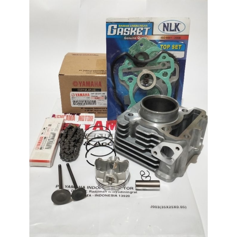 Blok Seher komplit Mio j 54P + rantai keteng + payung klep dan topset