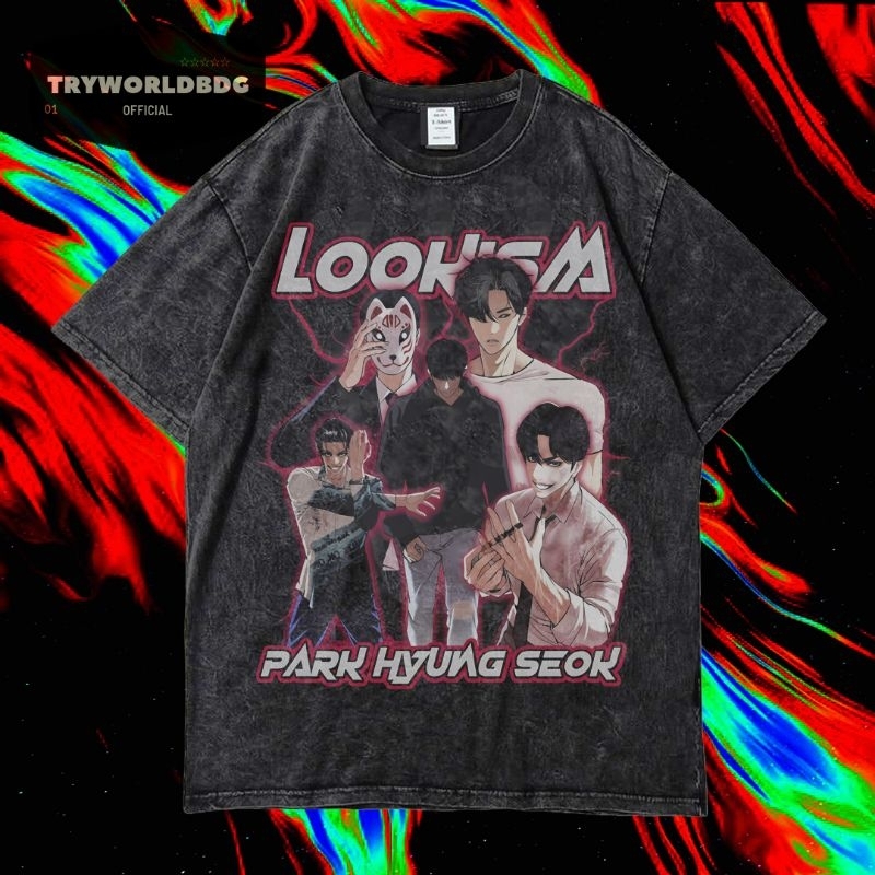 TRYWORLDBDG OFFICIAL "LOOKISM" KAOS OVERSIZED | KAOS WASHED | STONE WASH | OVERSIZED T SHIRT | KAOS 