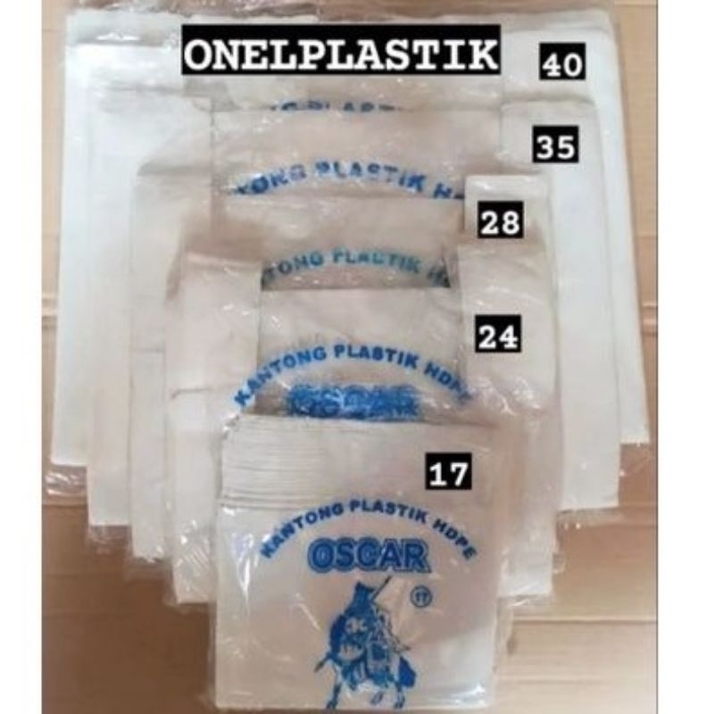 100 PACK Kantong Kresek Tebal Putih Grosir
