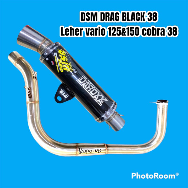 knalpot dsm drag black vario 150 125 cobra