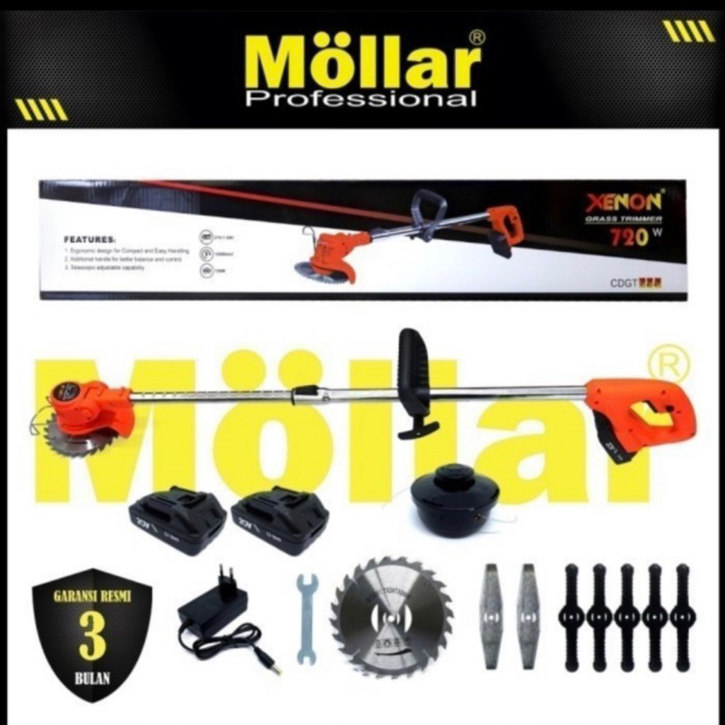 XENON Cordless Grass Trimmer XN-CDGT720 | Mesin Potong Rumput Xenon XN-CDGT720