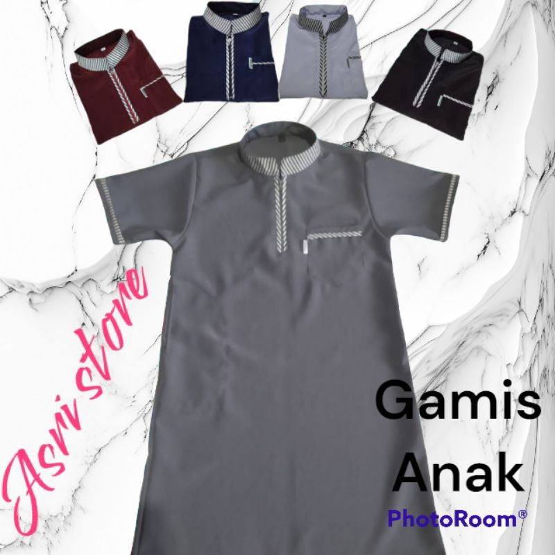 gamis/jubah/setelan muslim/gamis/baju muslim/kurta/gamis polos anak 2 sampai 13 tahun