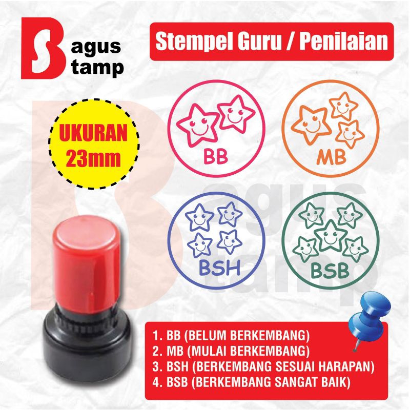 

Stempel Guru PAUD Nilai Penilaian Teacher Stamp Star Rewards SD TK Anak Paud