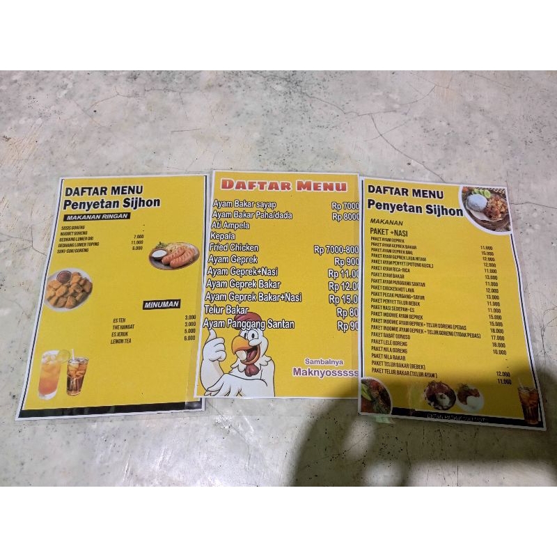 

Daftar Menu