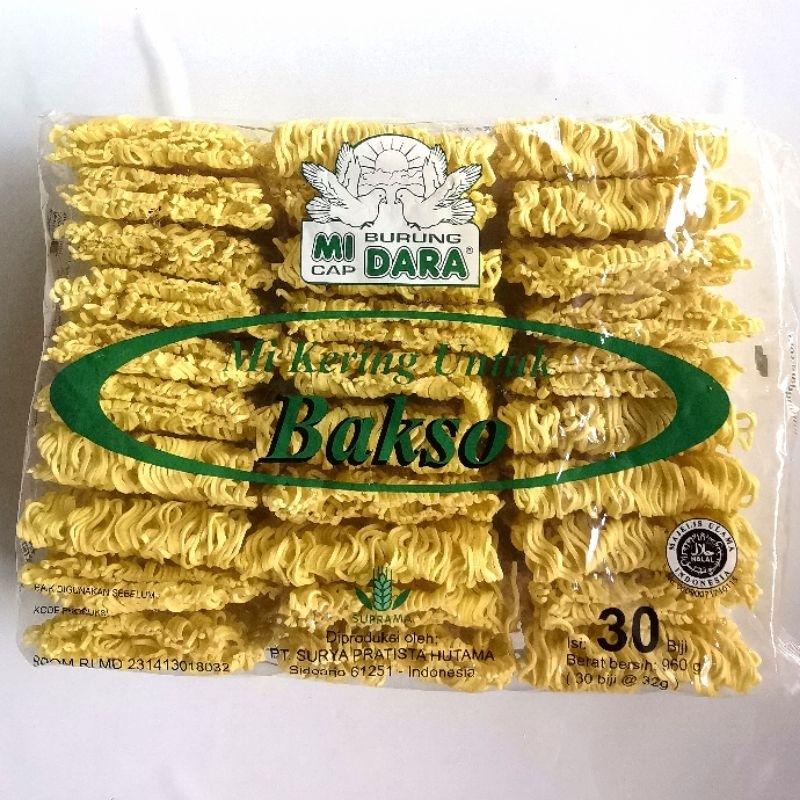 

Mie Burung Dara Hijau Keping 30 Keping