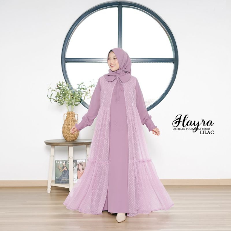 HAYRA COUPLE MOM &amp; KIDS FREE HIJAB MIX TILEDOT/YUMNA COUPLE ORIBELLE KEKINIAN/GAMIS SHAKILA MIX OUTER TILEDOT/FAR MOSLEMSTORE