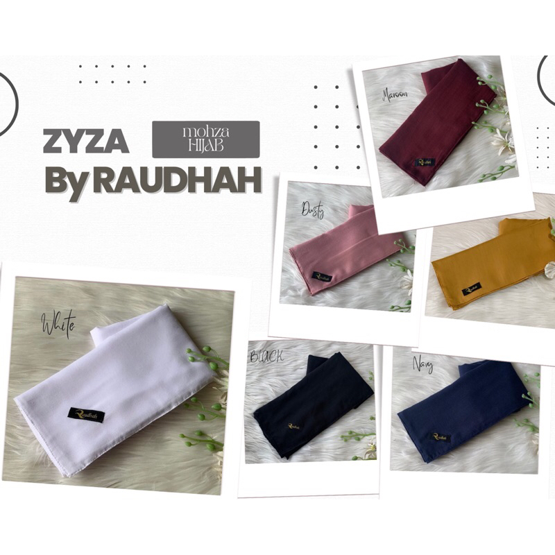 Zyza by Raudhah Hijab Segiempat Polos