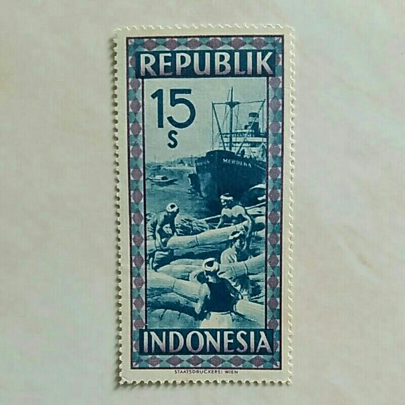 

(AD) Perangko Revolusi Cetakan Wina 15 Sen Menembus Blokade Belanda Mint (W-15)