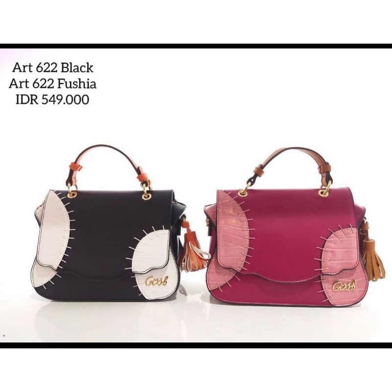 TAS GOSH ORIGINAL ART 622 BLACK  / Sekali pakai