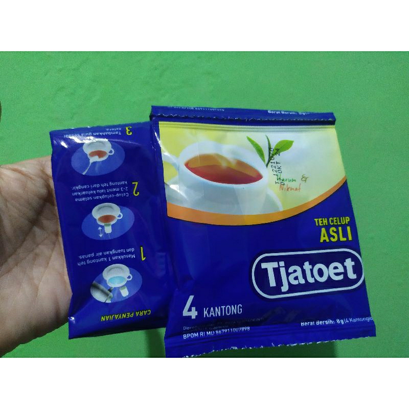 teh tjatoet celup biru original sachet