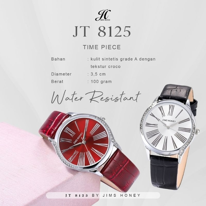 Jimshoney - JT 8125 PLUS Original Free Box Jam Tangan Wanita