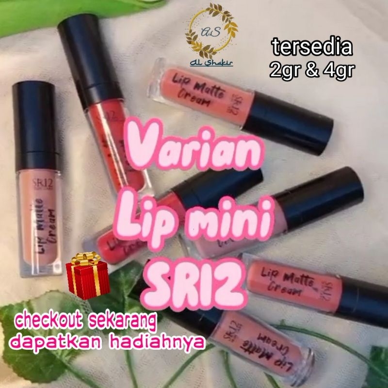 Lip Cream Lip Matte cream SR12 Herbal skincare Asli BPOM Termurah Nude berry, honey berry, sweet pin