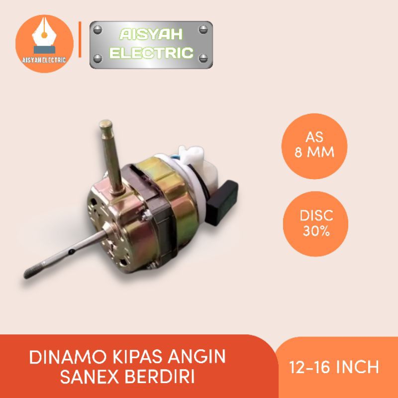 dinamo kipas angin merk Sanex berdiri 12-16 inch