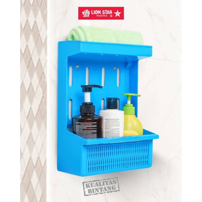 caddy stand lion star rak botol serbaguna/rak bumbu/rak sampo/rak serbaguna 2tingkat/rak plastik/rak