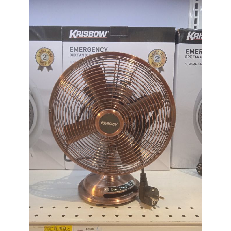 Krisbowi Kipas 8" Angin Meja Vintage - Copper
