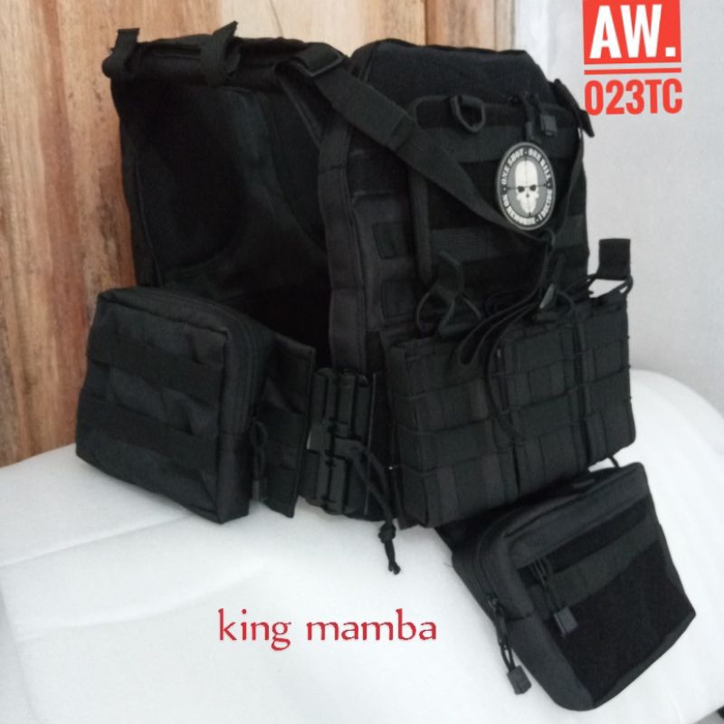 body vest black mamba / body vest king mamba tactical / rompi militer brimob tactical / rompi tni ta