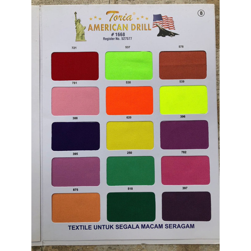 American Drill TORIA Grosir Murah isi  35 Meter  Kain Untuk Seragam American Drill  Gratis Ongkir Se