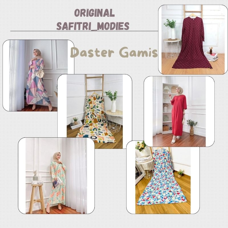 Daster Gamis / Lengan 3/4 / Daster Kekinian/ Cod /Original Safitri Modies