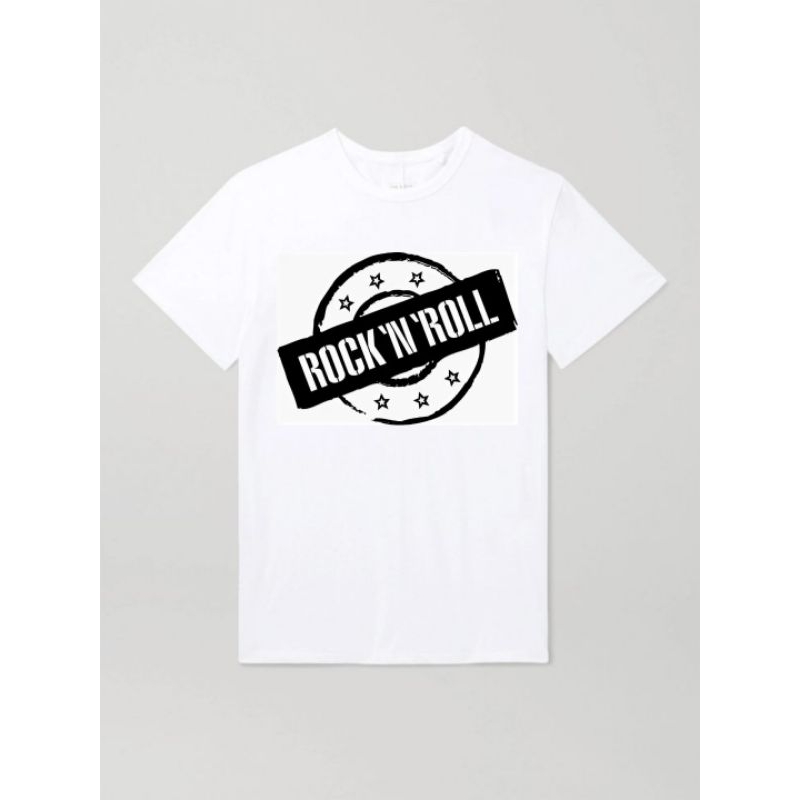 KAOS TSHIRT BAJU LOGO ROCK N ROLL UNISEX