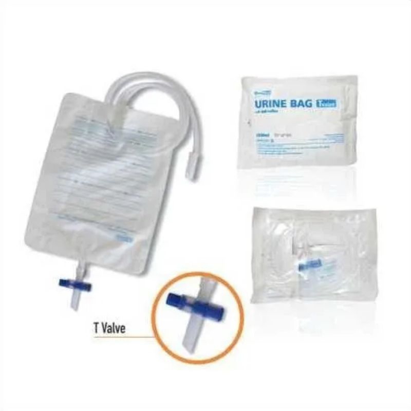 URINE BAG 2 LITER (KANTONG SENI) T-VALVE PERPCS