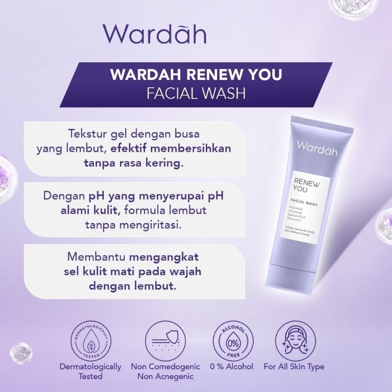 Wardah Renew You Series BPOM | Wardah Anti Aging Serum | Wardah Renew You Facial Wash