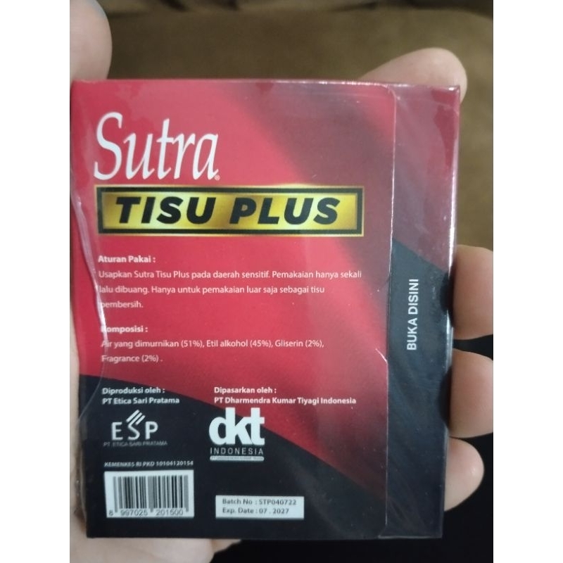 Sutra kondom/lubricant/tisu plus/test pack