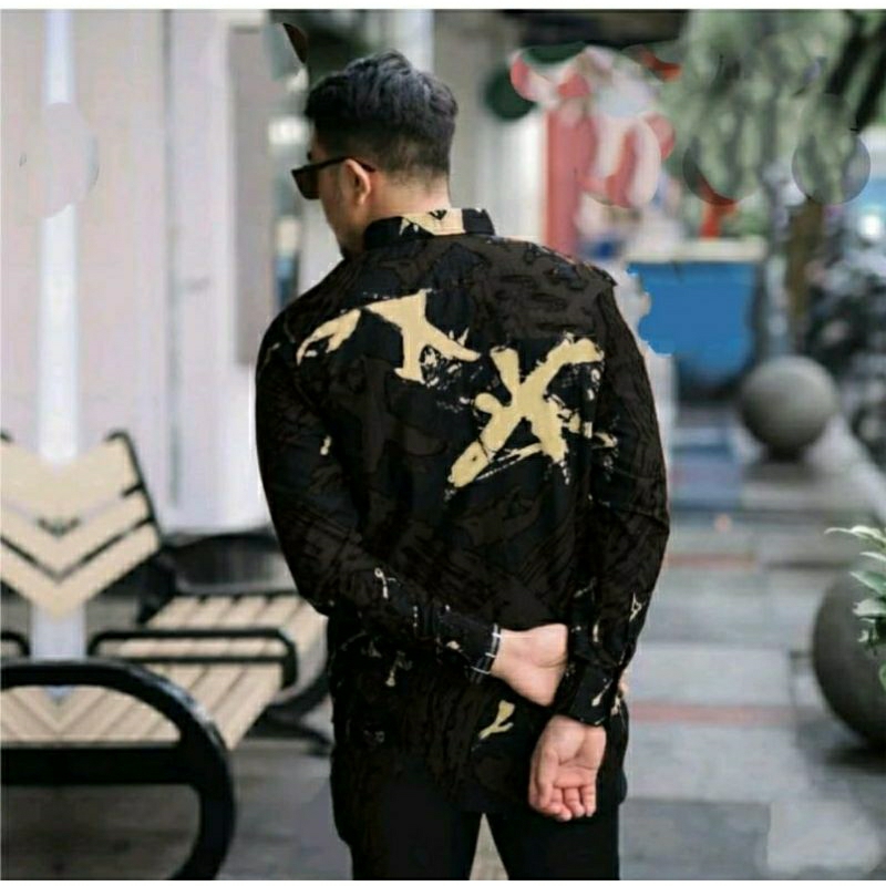 PARANG X COKLAT Kemeja Batik Pria Slimfit Lengan Panjang Bahan Katun Halus Lapis Furing