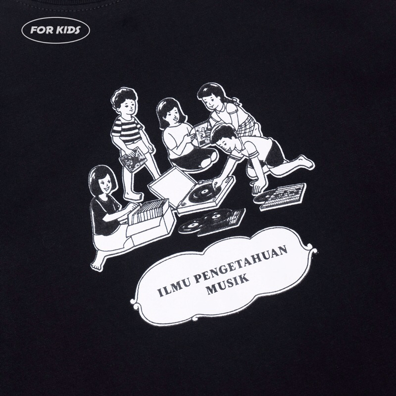 Kamengskids - Ilmu Musik Black Long Sleeve Tee