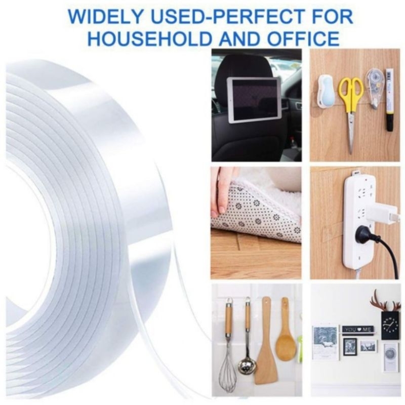 

1 buah!! Double tape nano multifungsi/dobel tape perekat 2 sisi/double tape murah