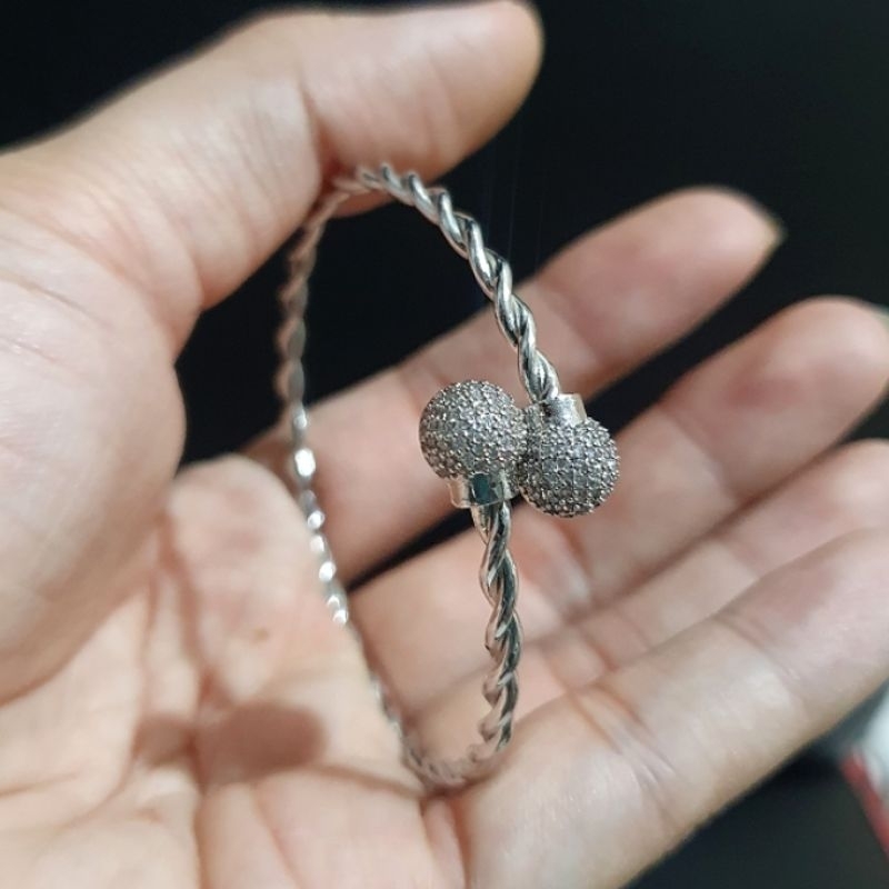 Gelang Premium lapis emas Silvet Anti karat anti alergi Gelang Zircon Mata kilau premium quality G75