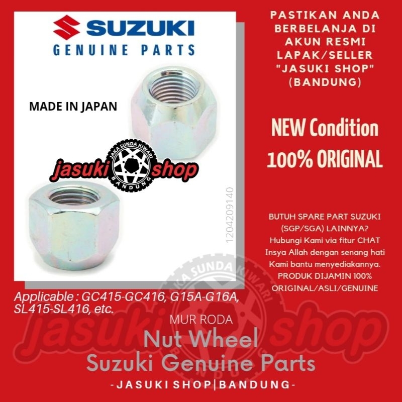 Wheel Nut Bolt Mur Baut Roda Velg Suzuki APV New Carry 1.0 1.3 1.5 1.6 Futura ST100 Extra Asli Ori O