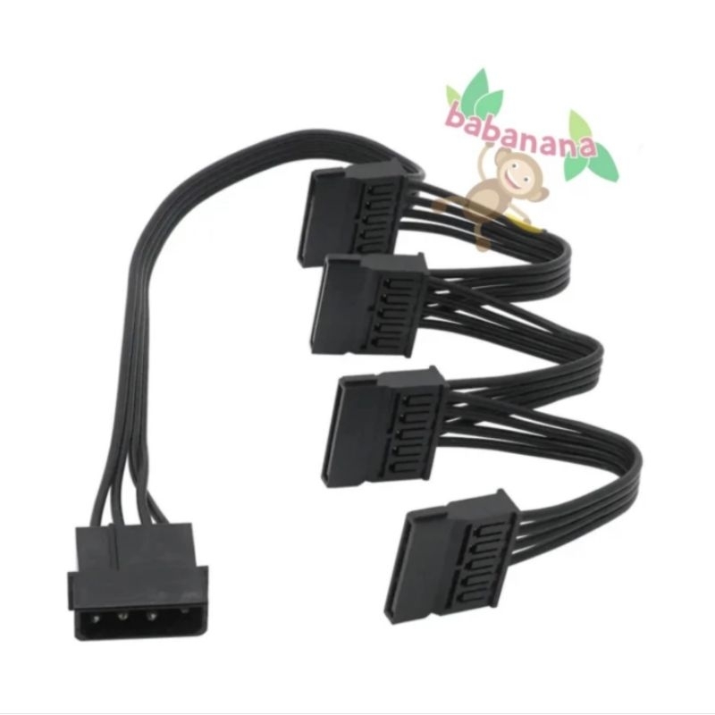 Kabel Splitter 1 to 4 Molex to SATA Power Cable 4Pin 4 Pin Adapter HDD