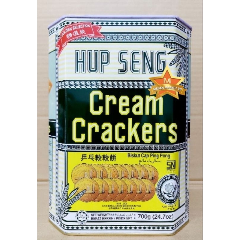 

HUP SENG KALENG 700gr | ASIN & MANIS | CREAM SUGAR CRACKERS | BISKUIT HUP SENG | HUPSENG